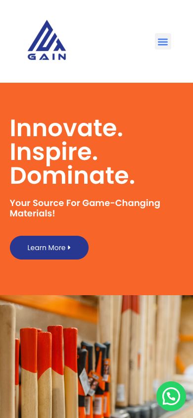NT Gain Enterprise website on mobile, designed by Elemention