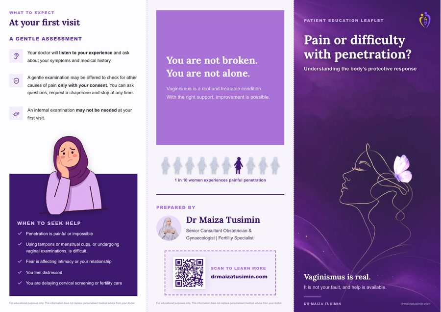 Dr. Maiza Tusimin patient education trifold brochure designed by Elemention