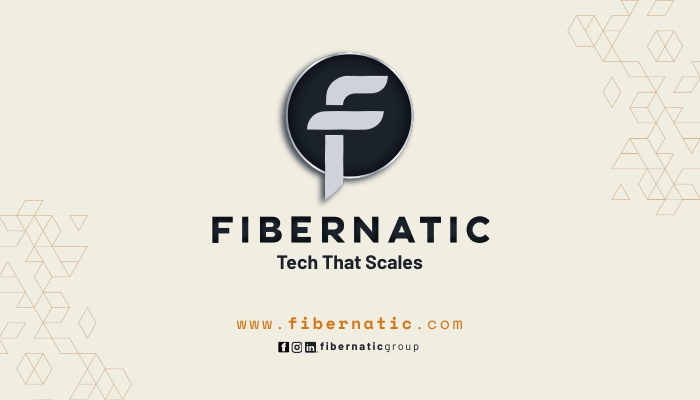 Fibernatic business card front designed by Elemention